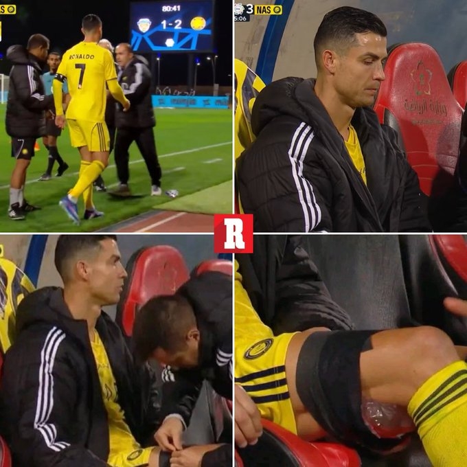 开云-希望问题不大！C罗在比赛中因身体不适被换下，在替补席接受冰敷